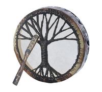 Tambor de mano - Instrumento de madera de árbol retro, tambor hecho a mano, decoración musical de percusión portátil, juguete de aprendizaje de ritmo para niños, diseño artesanal tradicional