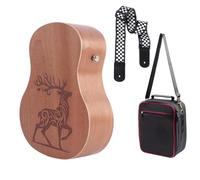 Tambor de mano musical, instrumento de batería de mano - de almacenamiento de instrumentos en de guitarra de madera portátil incluida - de batería musical, de música para niños,