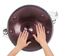 Tambor De Mano Para Adultos - Handpan Drums Sets En Re Menor 9/10/12 Notas, Instrumentos De Percusión De Acero Handpan De 432 Hz, Para Meditación, Yoga Y Música(Brown,432HZ/10Note)