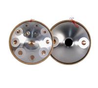 Tambor De Mano, Percusión De Tambor Golden Handpan De 440 Hz/432 Hz, Handpan Drum De Acero En Re Menor, for Entrenamiento De Yoga, Uso En Viajes, Entrenamiento Musical(A-432Hz,12Notes)
