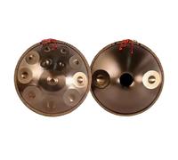 Tambor De Mano, Percusión De Tambor Golden Handpan De 440 Hz/432 Hz, Handpan Drum De Acero En Re Menor, for Entrenamiento De Yoga, Uso En Viajes, Entrenamiento Musical(B-440Hz,12Notes)
