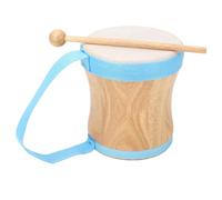 Tambor de Mano, Tambor de Conga con Rodillo de Madera Superior de Piel de Oveja, Diseño de Correa de Transporte de Amplia Aplicación, Portátil para Festivales de Música (BLUE)