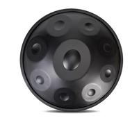 Tambor de mano, tambor de lengua de acero de 22 pulgadas, 9/10/12 notas, para curación de sonido y meditación, instrumento de percusión de 432 Hz/440 Hz con accesorios
