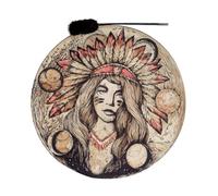 Tambor de mano, tambores chamánicos Percusión de piel natural con marco de | Tambor chamán en Instrumentos musicales Meditación Yoga Sanación con sonido Viaje