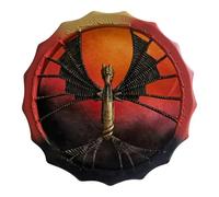 Tambor de marco chamán - tambor ritual de mano, diseño del tótem dragón | Instrumento de percusión tradicional para meditación, práctica de música espiritual para adultos y adolescentes