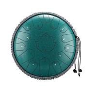 Tambor de música etéreo de 13 pulgadas, 15 notas, lengua de acero, tono C, instrumentos musicales de percusión, tambor de acero (verde)