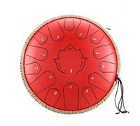 Tambor de música etéreo de 13 pulgadas, 15 notas, lengua de acero, tono C, instrumentos musicales de percusión, tambor de acero (rojo)
