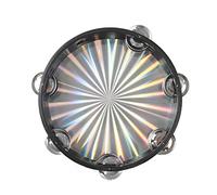 Tambor de Pandereta de 8 Pulgadas, 2 Filas de Campanas, Banda de Tambor de Pandereta de Mano, Instrumento de Percusión Musical de Acompañamiento