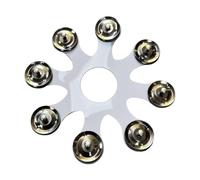 - Tambor de pandereta de metal, juego de platillos de tambor de acero inoxidable negro, accesorios profesionales a prueba de óxido, suministros de batería multifuncionales para varias músicas