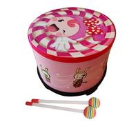 Tambor de piso con palo de madera, instrumento de percusión de mano, juguete educativo para niños, juguete musical educativo para niños, pandereta de tierra