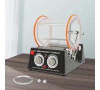 Tambor de pulido de joyas, pulidora de superficie rotativa de 150 W, pulidora de joyas, vaso giratorio de pulido ajustable, tiempo y velocidad ajustable, para oro, plata, etc