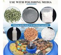 Tambor de pulido vibratorio de 12 pulgadas, pulidor de joyería profesional de 200 W, amoladora de barril vibratorio uniforme, capacidad 6,2 L, vaso giratorio para accesorios de joyería