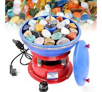 Tambor de pulido vibratorio, MáQuina Pulidora De Mangas, Pulidora De Rocas, Fuerte Y Estable, para Pulir Y Pulir Superficies De Piezas De Trabajo, Accesorios De JoyeríA(110V)