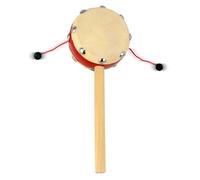 Tambor de sonajero de estilo chino, tambor compartido a mano | Juguetes de natación para jóvenes, tambor de madera, instrumento de percusión
