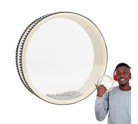 Tambor de Sonido Marino - Tambor de Percusión Doble Cara | Instrumento de Sonido del Mar, ollas y Lluvia, Con Cáscara de Madera para Meditación y Relajación