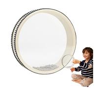 Tambor de Sonido Marino - Tambor de Percusión Doble Cara | Instrumento de Sonido del Mar, ollas y Lluvia, Con Cáscara de Madera para Meditación y Relajación