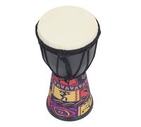 Tambor Djembe, 4 Pulgadas Tambor de PVC Cavidad Superficie de Piel de Oveja Artificial Bongo DIY Dibujo a Mano Calidad de Sonido Profesional Tambor Africano de Mano Portátil