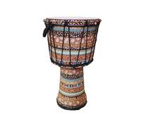 Tambor Djembe 9 Pulgadas Portátil para La Iluminación Musical Entrenamiento Rítmico Yembé Cabeza de Tambor de Piel de Cabra, Hecho a Mano Djembe Drum Boda(Orange B)