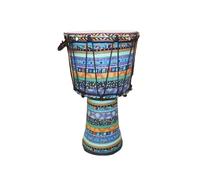 Tambor Djembe 9 Pulgadas Portátil para La Iluminación Musical Entrenamiento Rítmico Yembé Cabeza de Tambor de Piel de Cabra, Hecho a Mano Djembe Drum Boda(Blue B)
