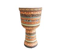 Tambor Djembe 9 Pulgadas Portátil para La Iluminación Musical Entrenamiento Rítmico Yembé Cabeza de Tambor de Piel de Cabra, Hecho a Mano Djembe Drum Boda(Orange A)