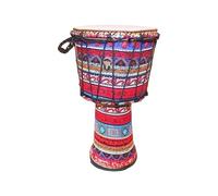 Tambor Djembe 9 Pulgadas Portátil para La Iluminación Musical Entrenamiento Rítmico Yembé Cabeza de Tambor de Piel de Cabra, Hecho a Mano Djembe Drum Boda(Red)