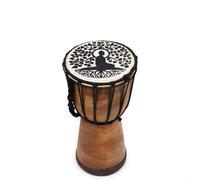 Tambor Djembe hecho a mano con tapa ancha - 25cm