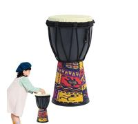 Tambor djembé - Tambor de piel de cabra | Tambor árabe vintage portátil profesional hecho a mano de piel de cabra para cumpleaños y año nuevo Tienda de música para jardín de infantes Adultos y niños P