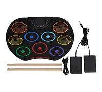 Tambor electrónico portátil, almohadilla de batería electrónica, alto rendimiento excelente rendimiento portátil para niños para la práctica musical de principiantes(Colorful)