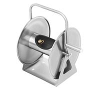 Tambor enrollable, carrete de manguera de metal profesional, accesorios de jardín portátiles de hasta 40 m de longitud de manguera, fijación en pared o suelo, para jardineros aficionados y trabajos de