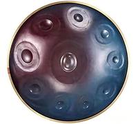 Tambor Handpan 22 pulgadas 9 notas/10 notas D menor tambor de lengua de acero tambor de mano instrumento de percusión de tambor etéreo con soporte de tambor, baquetas, bolsa de tambor para