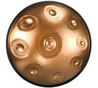 Tambor Handpan 22 pulgadas 9 notas /10 notas D tambor de lengua de acero menor tambor de mano instrumento de percusión de tambor etéreo con soporte de tambor, baquetas, bolsa de tambor para