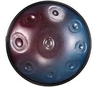 Tambor Handpan 22 pulgadas 9 notas /10 notas D tambor de lengua de acero menor tambor de mano instrumento de percusión de tambor etéreo con soporte de tambor, baquetas, bolsa de tambor para