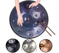 Tambor Handpan De 22 In Y 9/10/12 Notas (con Bolsa De Transporte), Percusión Armónica Para Sanación Con Sonido, Tambores De Acero Para Adultos De 440 Hz Para Producción De Audio Profesional(Blue,12 No