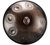 Tambor Handpan de 22 pulgadas, 9 notas/10 notas D menor, tambor de lengua de acero, tambor de mano, instrumento de percusión de tambor etéreo con soporte para tambor, baquetas, bolsa de tam