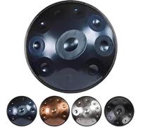 Tambor Handpan de 432Hz/440Hz, instrumento 22 pulgadas con 9/10/12 notas en re menor, tambores manuales acero for adultos bolsa suave y soporte(Blue,432HZ/10Note)