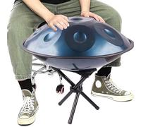 Tambor Handpan De 55 Cm, Instrumento De Percusión De 9/10 / 12 Notas A 432 Hz / 440 Hz Con Trípode De Tambor, Tambor De Lengua De Acero Para Principiantes Y Músicos Profesionales (Size : 440Hz, Co