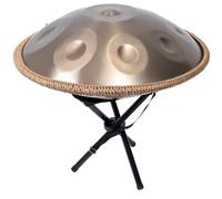 Tambor Handpan Drums De 440Hz, Steel Tongue Drum De 9/10/12 Notas, Instrumento Para Principiantes Y Profesionales, Hand Pan Drum De 56cm Con Todos Los Accesorios(Gold,10)