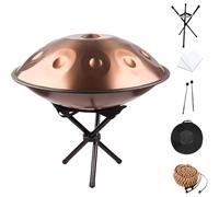 Tambor Handpan En Re Menor, Hand Drum Steel Drum Percusión De 432 Hz/440 Hz, 22 Pulgadas, 9/10/12 Notas Harmonic Handpan Drums, Para La Sanación Con Sonido(Gold-12 Notes,440Hz)