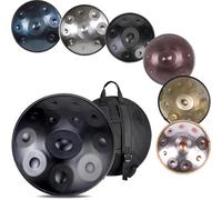 Tambor Handpan Instrumento De Acero - 56 Cm 432Hz 9/10/12 Notas - Percusión - Hand Pan Drum Principiantes Con Trípode, Mazos Y Bolsa De Transporte(Púrpura,12)