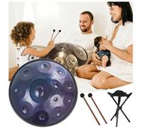 Tambor Handpan Para Adultos Hand Pan Handpan Durm Para Adultos Para Acampar, Meditar O Hacer Yoga, Percusión Para Salas De Meditación(Blue,12 Notes (432Hz))