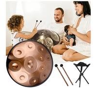 Tambor Handpan Para Adultos Hand Pan Handpan Durm Para Adultos Para Acampar, Meditar O Hacer Yoga, Percusión Para Salas De Meditación(Gold,12 Notes (432Hz))