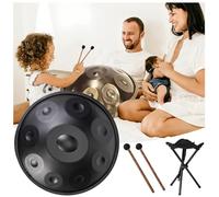 Tambor Handpan Para Adultos Hand Pan Handpan Durm Para Adultos Para Acampar, Meditar O Hacer Yoga, Percusión Para Salas De Meditación(Black,9 Notes (432Hz))