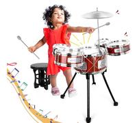Tambor Infantil, Set de 5 Batería Musical Juguetes para Niños 3 4 5 6 Años, Bateria Infantiles Bebe Instrumentos Educativo Preescolares, Navidad Acción de Gracias Cumpleaños Halloween Regalo