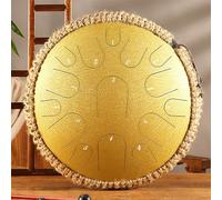 Tambor Lengua Acero,instrumento Tambor Handpan 14pulgadas Con 15conjuntos Escalas Y 7 Conjuntos Secuencias,segunda Afinación Y Re Mayor,etéreo Puro Y Melodioso,sensación Mejorada,para Meditación