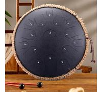 Tambor Lengua Acero,instrumento Tambor Handpan 14pulgadas Con 15conjuntos Escalas Y 7 Conjuntos Secuencias,segunda Afinación Y Re Mayor,etéreo Puro Y Melodioso,sensación Mejorada,para Meditación