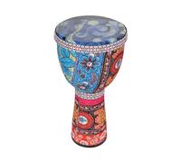 Tambor manual africano de 8 pulgadas djembe portátil instrumento percusión con diseños artísticos para niños pandereta ligera instrumentos musicales la educación temprana infancia regalo
