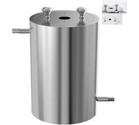 Tambor mezclador de dispersor de laboratorio, barril de acero inoxidable de doble capa, 2 cubiertas semicirculares, diámetro interno 99 mm, exterior 127 mm, for agitador de laboratorio.