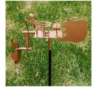 Tambor Molino De Viento, Tambor Steampunk Spinner De Viento Al Aire Libre, 32cm Hilandero De JardíN, para JardíN Exterior Terraza,Gold