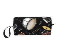 Tambor Negro colección Jazz, Bolsa de Maquillaje Bolsa de cosméticos Bolsa de artículos de tocador de Viaje portátil Bolsa de Maquillaje