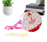 Tambor para - Juguete de percusión educativo de madera con correa de transporte ajustable y 2 palillos, instrumento musical para niños pequeños niñas de 2 a 5 años, Anniver